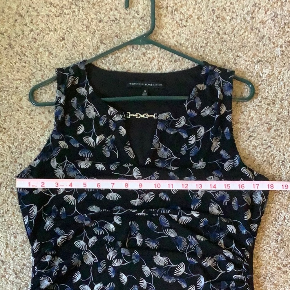 WHBM Sleeveless Top with silver neckline detail Size Medium - Picture 8 of 9